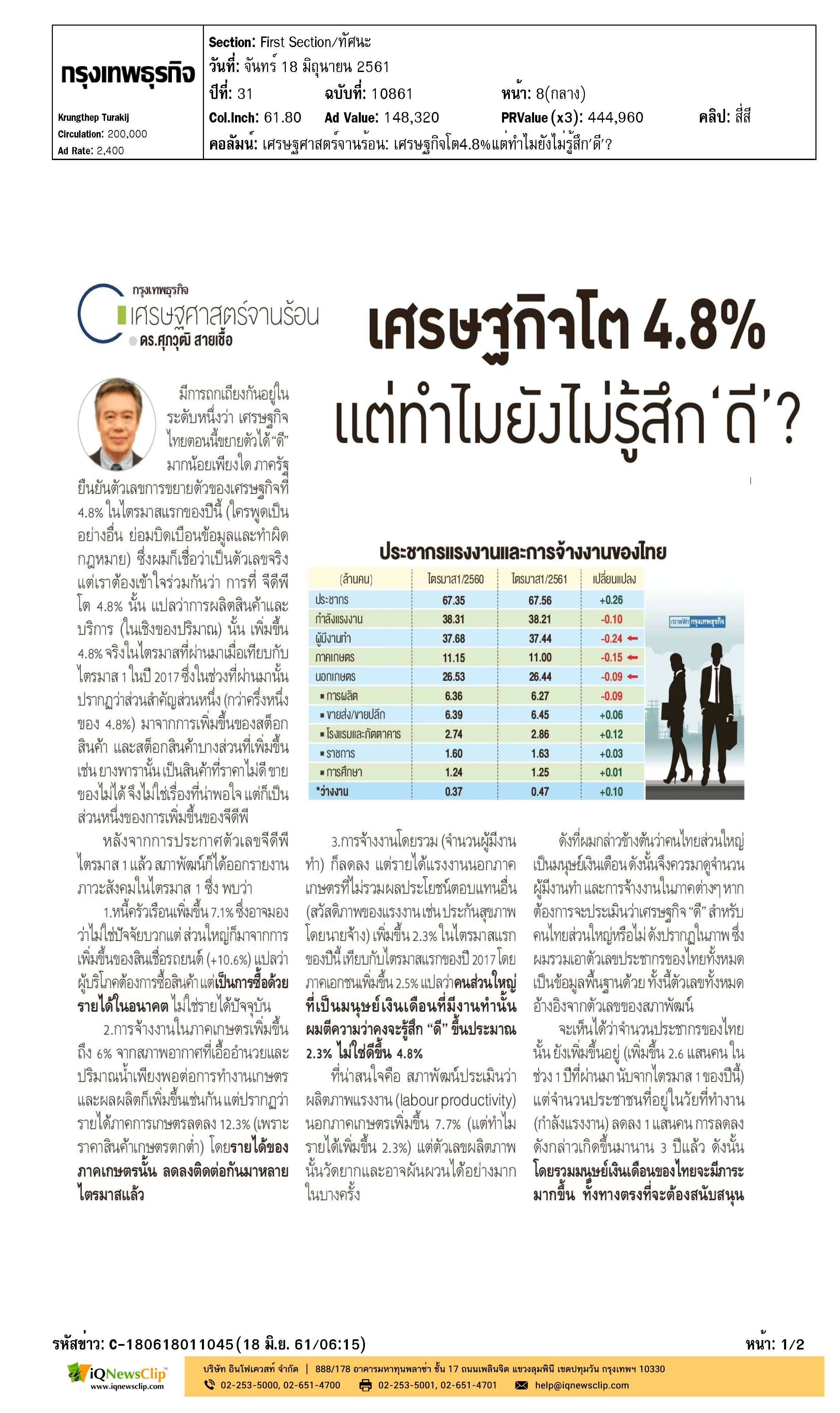 เศรษฐกิจที่ 4.8%