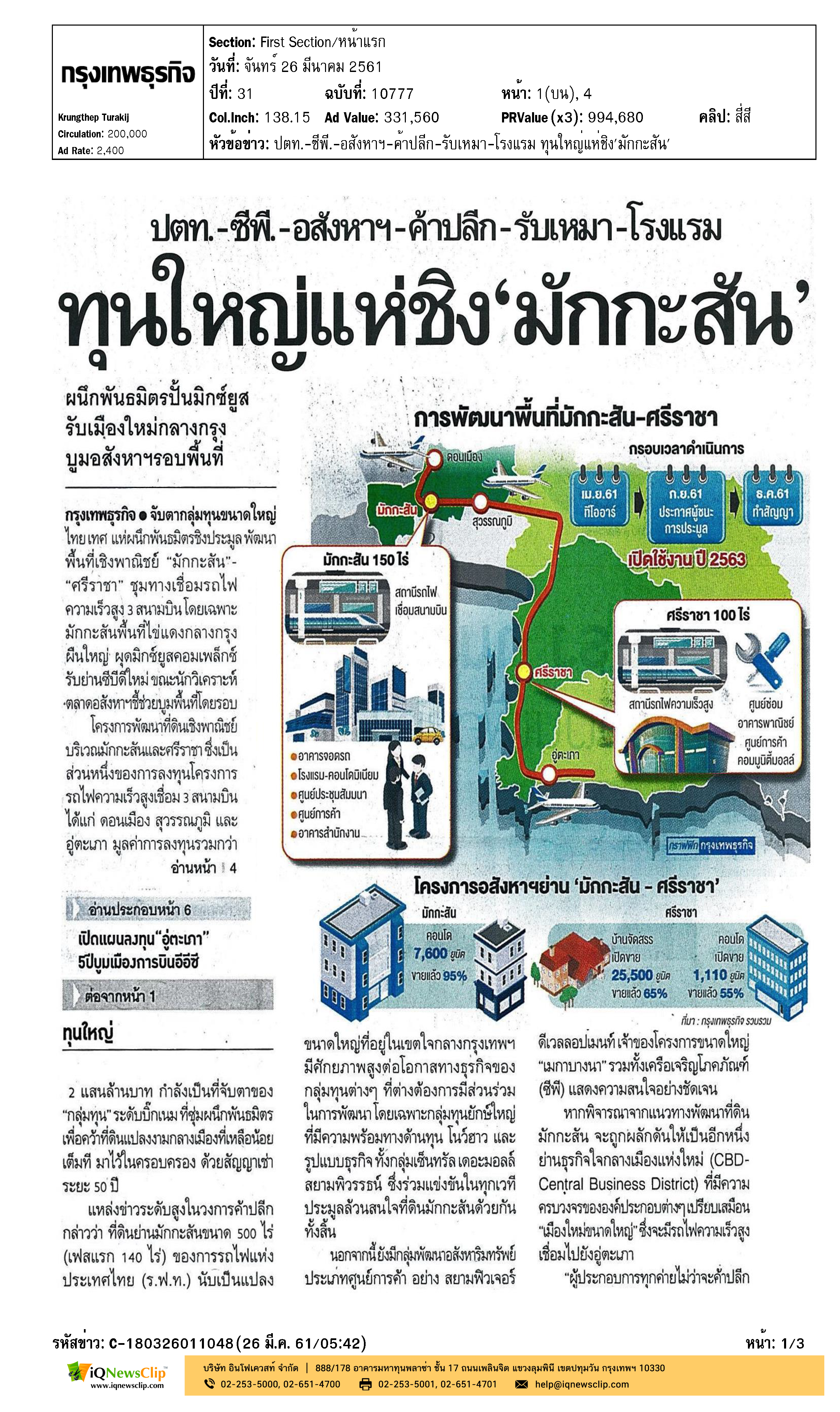 ปตท. - ซีพี. - อสังหาฯ - ค้าปลีก - รับเหมา - โรงแรม ทุนใหญ่แห่ชิง 'มักกะสัน'